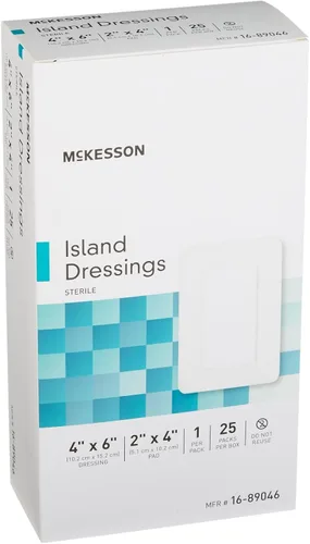 Vista 8 de McKesson Aderezo para islas, Estéril, Polipropileno, Blanco, 4 x 6 in, 25 ct Polipropileno / Rayón