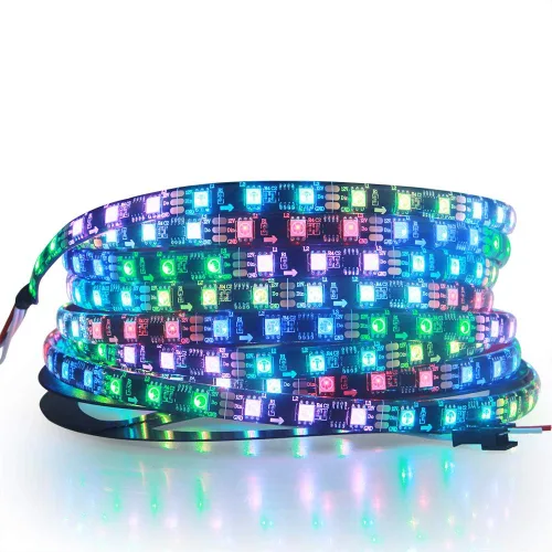 Vista 13 de ALITOVE Cuerda de luz de neón direccionable WS2811 RGB IC 32.8 pies, decoración de habitación, tira de píxeles programables flexibles de 24 V al