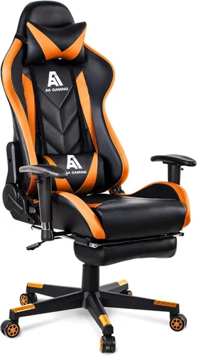 Vista 10 de AA Products - Silla ergonómica para videojuegos, silla ergonómica de carreras de computadora con respaldo alto, silla de oficina ajustable