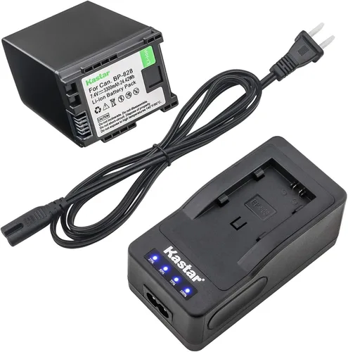 Kastar 1 cargador y batería LED súper rápidos para Canon BP-828 BP-820 VIXIA GX10 XF400 XF405 HFG30 HFG40 HF G50 HF G60 HFM32 HFM40 HFM400 HF20 HF20