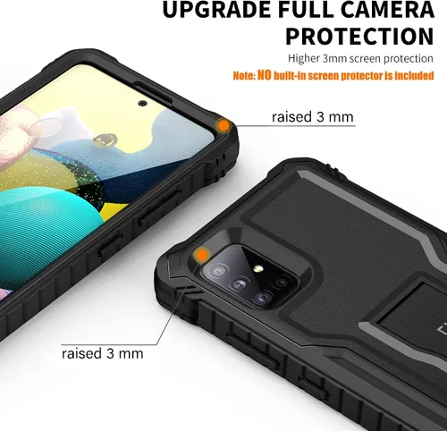 Vista 3 de Funda para Google Pixel 6a, protección de grado militar a prueba de golpes con soporte compatible con Google 6a Phone 6.1 pulgadas, color beige