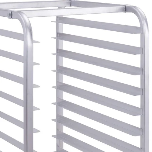 Vista 7 de Giantex Estante de aluminio para panadería de 10 niveles, bandeja para bollos de cocina comercial, carrito móvil para panaderos con estantes