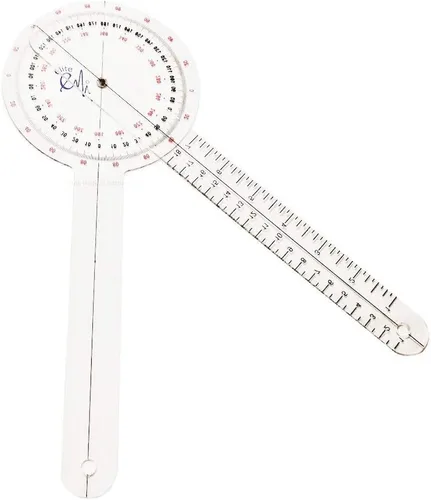 Vista 3 de Elite Medical Instruments USA - Juego de goniómetros de 12 y 8 pulgadas, kit de 2 piezas para terapia física, medición de articulaciones