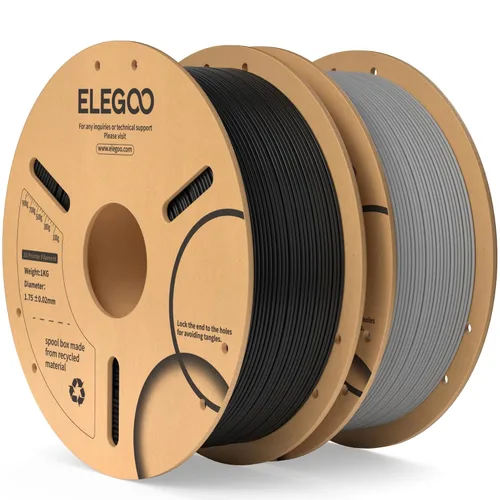 Vista 36 de ELEGOO Filamento PLA 1.75mm Rojo 1KG, Filamento para Impresora 3D con Precisión Dimensional +/- 0.02mm, Carrete de Cartón de 1kg (2.2lbs) Filamento