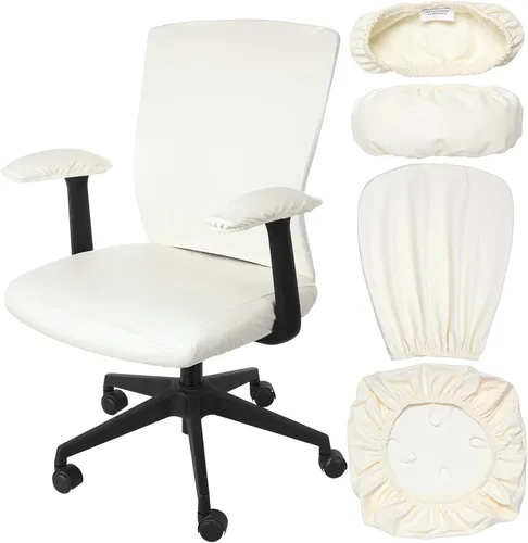 Tallew 4 fundas para sillas de oficina, fundas universales para sillas de computadora, fundas protectoras elásticas para asiento de silla, fundas