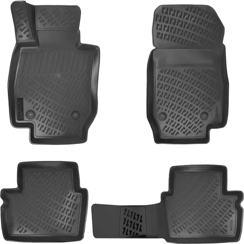 Vista 7 de RizLiner Alfombrillas de goma 3D para automóvil para Mazda 3 2010-2013, medidas con láser, para todo tipo de clima, resistentes, impermeables, sin
