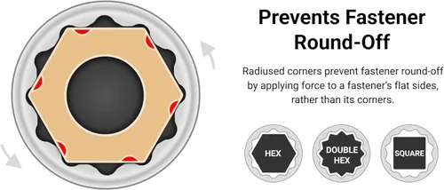 Vista 3 de TEKTON Unidad de 1/2 pulgada x enchufe de 12 puntos de 1-1/2 pulgadas SHD22238