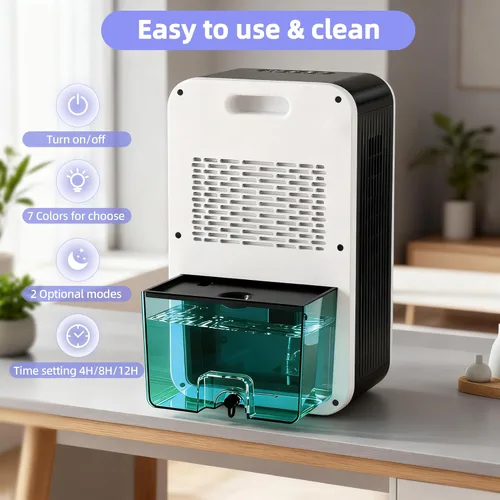 Vista 3 de Deshumidificador, deshumidificadores pequeños Scozza para habitación del hogar, silencioso con apagado automático, deshumidificadores