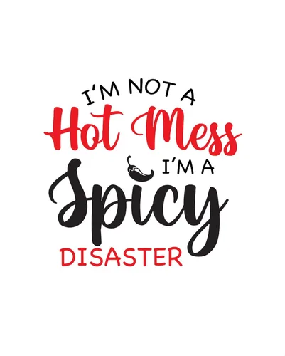 Spicy Disaster- Funny Wall Art Sign, Humorous Typographic Wall Art Print Is The Perfect Wall Decor For Home Decor, Kitchen Decor, Cafe Decor &