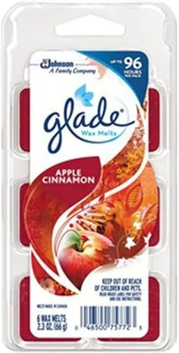 Vista 2 de Glade 75772 6 unidades 44; 2.3 oz. cera derretida – aroma a manzana y canela