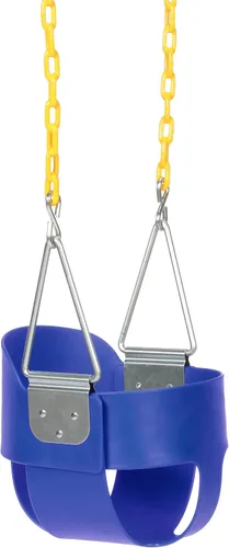 Vista 8 de Eastern Jungle Gym Columpio de cubo completo de respaldo alto para niños Azul