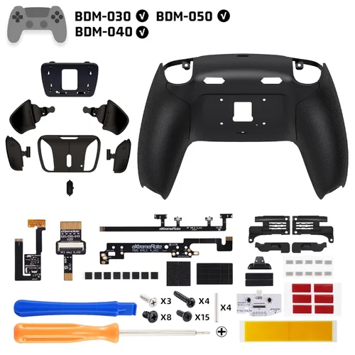 Vista 3 de eXtremeRate RISE4 Plus MAX RMB Back Paddles Kit with Clicky Trigger Stops & Rubberized Grip for PS5 Controller BDM-030 040 050, Remappable Real