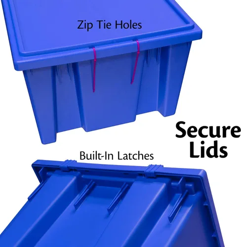 Vista 4 de Akro-Mils 35225 - Contenedores de almacenamiento de plástico nido y apilable, bolsas de resistencia industrial resistentes para cajas