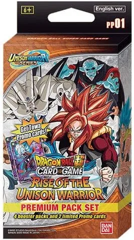 Dragon Ball Super Series 10 Rise of The Unison Warrior Special Premium Pack Booster Set - 4 paquetes + 2 PR