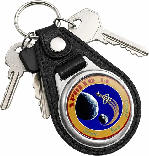Vista 12 de Brotherhood Round Key Chain for NASA and Space Mission Designs Parche Misión Apolo 11 NASA - Diseño B