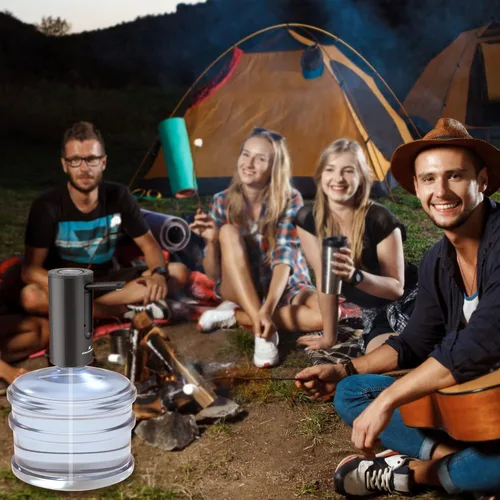 Vista 7 de KitchenBoss - Dispensador universal de botella de agua de 5 galones: bomba automática plegable para botella de agua, bomba de agua potable eléctrica