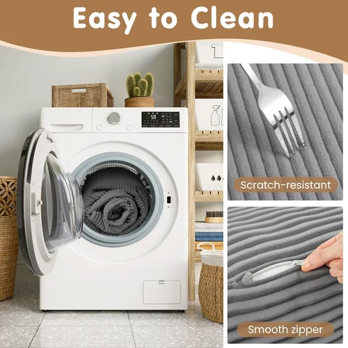 Vista 7 de Convertible Sofa Bed Full,5-in-1 Folding Boneless Couch Corduroy Futon Sofa Bed,Tri-Fold Mattress with Removable Armrests & Handle,Sleeper with Pull