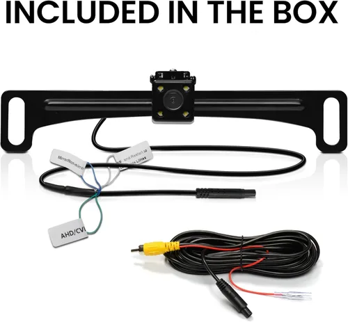 Vista 7 de BOSS Audio Systems LPCB40 - Cámara de respaldo para placa de matrícula retrovisora inversa - Vista trasera gran angular de 170°, cámara de respaldo