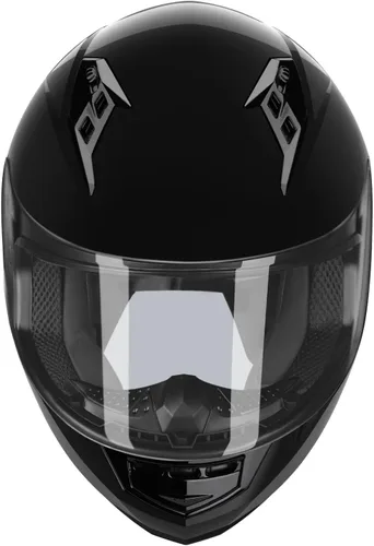 Vista 2 de GLX GX11 - Casco compacto de motocicleta, negro, pequeño, cara completa con visera tintada, aprobado por DOT