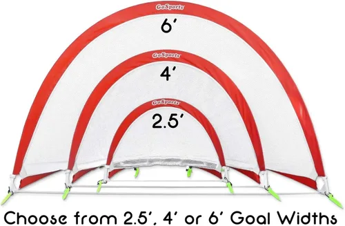 Vista 5 de GoSports Porterías de fútbol portátiles desplegables para patio trasero – Niños y adultos – Juego de dos redes con conos de entrenamiento