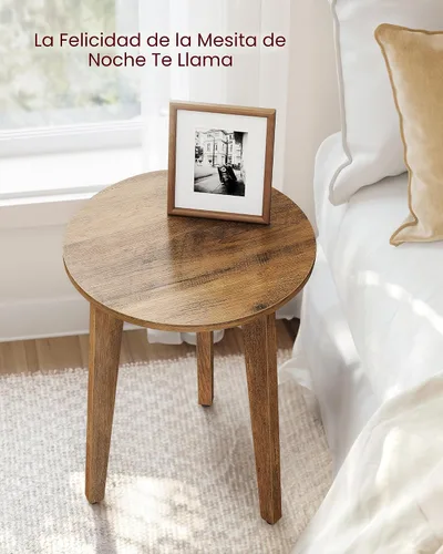 Vista 5 de VASAGLE Colección MAEZO - Mesa auxiliar, Mesa auxiliar rectangular pequeña de 2 niveles, 11.8 x 18.9 x 21.8 pulgadas, Mesita de noche con patas