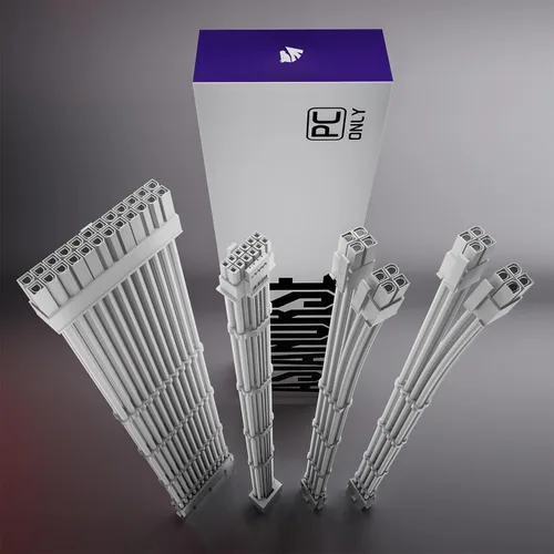 Vista 8 de Kit de cables de extensión PSU AsiaHorse 12VHPWR para serie RTX 50/40, kit de extensión de cable Pcie 5.0 de 16AWG, cable trenzado suave de 16 pines