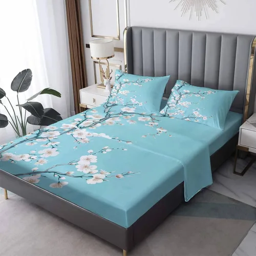 Vista 54 de Juego de sábanas abstractas tamaño individual, sábanas de microfibra suave, bolsillo profundo, sábanas y fundas de almohada estampadas sin arrugas