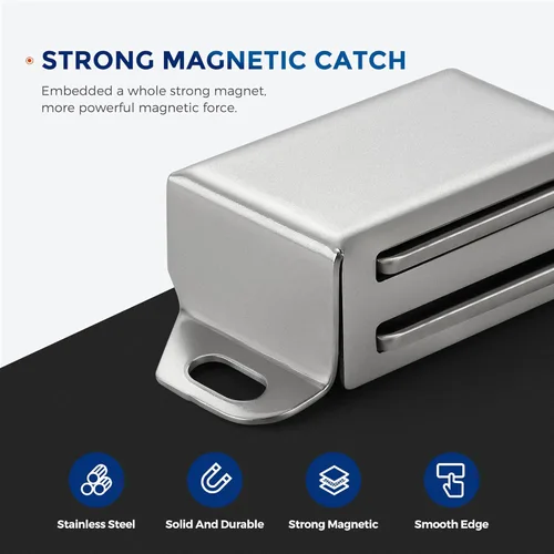 Vista 4 de Imanes de Puerta de Gabinete Ravinte, Cierre Magnético Fuerte de 13.6kg, Llave Magnética de Alta Resistencia, Cierre Magnético para Puerta