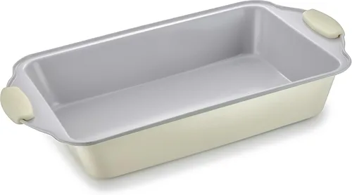 Vista 8 de Boxiki Kitchen Molde para hornear de 8 x 8 pulgadas, molde cuadrado de cerámica antiadherente para pastel para horno, molde para brownies con mango