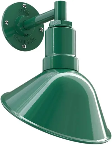 Vista 59 de Steel Lighting Co. Luz de Letrero de Tienda Venice para Pared de Acento de Restaurante Exterior Cúpula de 9 pulgadas Brazo Recto de 6 pulgadas