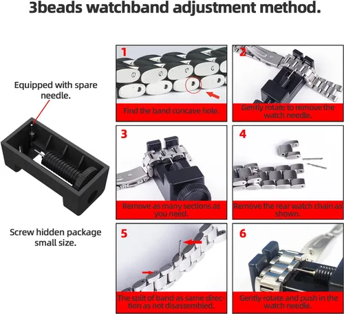 Vista 8 de MIJOBS Mi Band 6 Mi Band 5 Correa para Xiaomi Mi Band 4 3, Correa de reloj de acero inoxidable Pulsera de repuesto de metal para Mi Smart Band 6