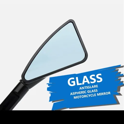 Vista 8 de Espejo retrovisor triangular para motocicleta, espejo retrovisor lateral de aluminio CNC, lente antirreflejos, con logotipo para Yamaha FZ09 FZ-09