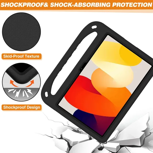Vista 5 de Funda protectora para Xiaomi Redmi Pad SE de 11 pulgadas lanzada 2023 para niños, ligera, de EVA, a prueba de golpes, funda protectora resistente a