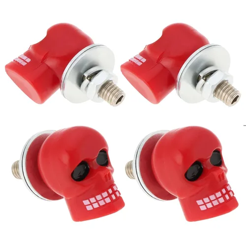 Vista 9 de Tornillos universales para placa de matrícula de automóvil y motocicleta, tornillos de marco de matrícula 3D de acero inoxidable con diseño de Negro