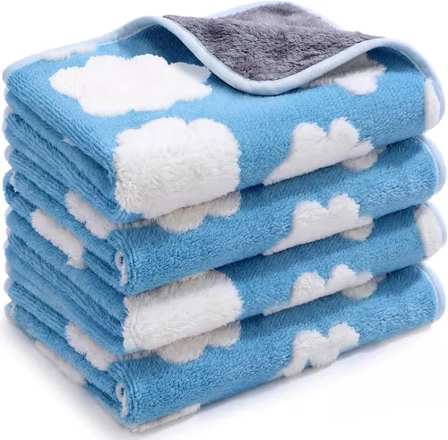 Vista 18 de Reginary 4 mantas impermeables de conejillo de indias lavables de forro polar para animales pequeños, almohadillas de entrenamiento reutilizables