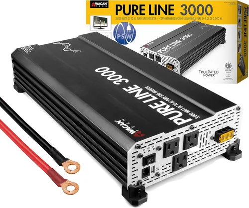 Vista 8 de Wagan EL3804 - Inversor de línea pura de 1000 vatios CC, 12 V a 110 V CA, inversor de corriente de onda sinusoidal pura para el hogar, RV, camping