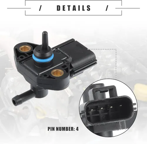 Vista 6 de Motoforti Sensor del regulador de presión del carril de inyección de combustible, para Ford Escape 2005-2008, ABS, No.3F2Z-9G756-AB