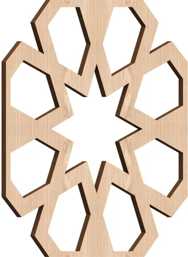 Vista 15 de 23 3/8"W x 23 3/8"H x 1/4"T Large Jackson Decorative Fretwork Wood Wall Panels, Cherry