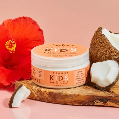 Vista 10 de SheaMoisture Crema de peinado para rizos para definición de rizos de coco e hibisco y desenredar para cabello de niños 6 fl oz