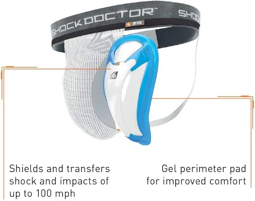 Vista 2 de Suspensorio con copa protectora deportiva BioFlex, tallas para adultos y jóvenes, de Shock Doctor