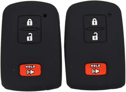 Vista 12 de Funda protectora de silicona para llavero remoto compatible con Toyota Camry Corolla Highlander Sequoia 4Runner 2016-2020