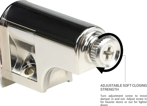 Vista 7 de Rok Hardware Amortiguador de cierre suave para puertas de gabinete/Compacto/Adaptador de cierre suave para gabinete/herramienta/bisagra con acabado