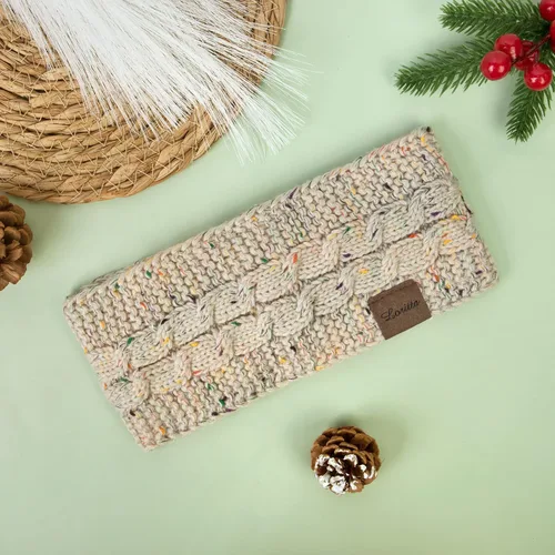 Vista 4 de Loritta Diademas para mujer con forro polar de punto trenzado cálido y mullido para invierno