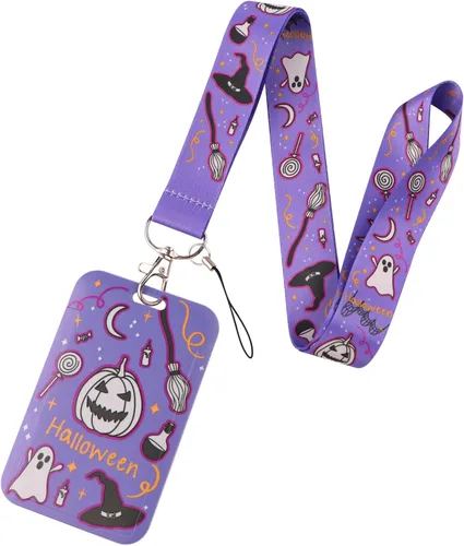 Vista 17 de Soporte para tarjetas de identificación de gato con cordones, soporte vertical de plástico para tarjetas de identificación y cordón sedoso