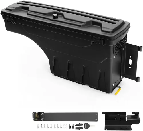 Vista 17 de PIT66 Caja de almacenamiento para cama de camión lado derecho compatible con Ford F150 1997-2014
