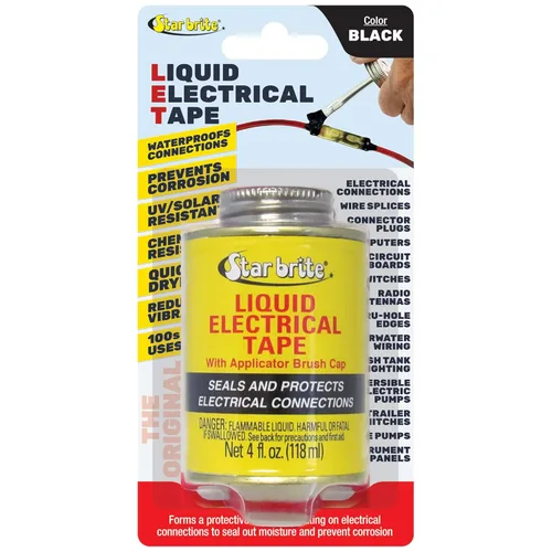 Vista 12 de STAR BRITE Cinta aislante líquida con tapa aplicadora de cepillo - Adhesión superior y protección flexible para cables deshilachados, terminales