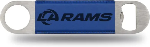 Vista 20 de Rico Industries NFL - Hoja de barra grabada con láser de piel sintética, gran accesorio para bebidas para el día del juego