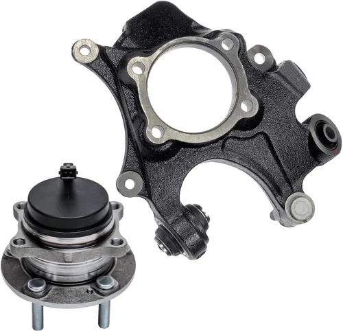 Vista 103 de Detroit Axle - Conjunto de manguetas de dirección delanteras de 2 piezas para Hyundai Accent 06-11, 2 manguetas de dirección y conjunto de buje