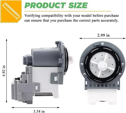 Vista 5 de BISM1 DC31-00178A DC31-00187A - Motor de bomba de drenaje para lavadora, compatible con Samsung, lavadora que reemplaza a DC31-00178D B35-3A