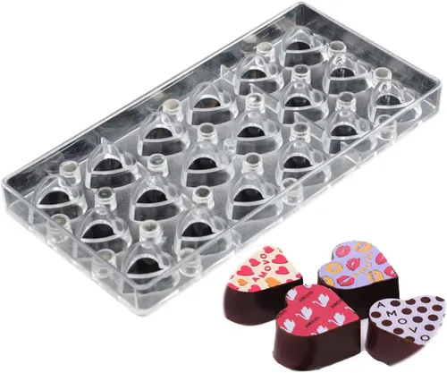 Vista 7 de Molde de transferencia de chocolate, molde de policarbonato para chocolate, hecho a mano, molde magnético de chocolate para chocolate, molde